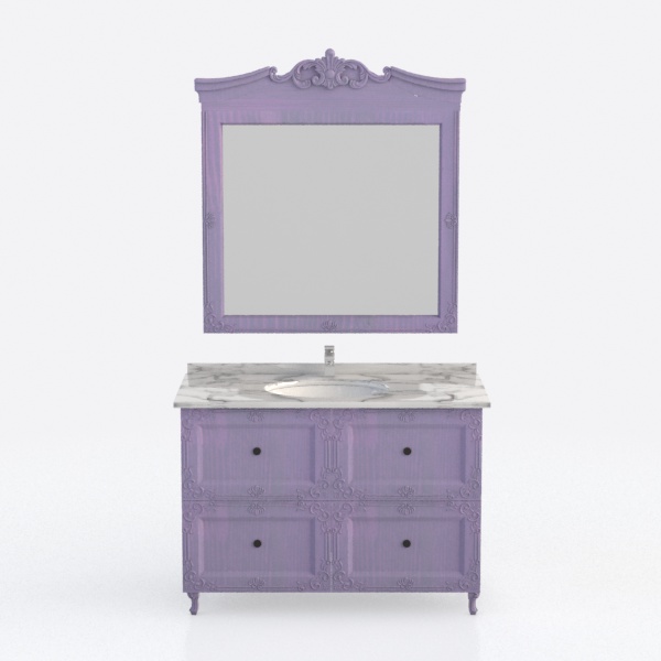 bathroom cabinet-Purple